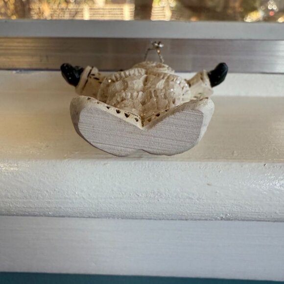 Vintage Pam Schifferl Winter White Santa with Woodland Animals Christmas Ornamen - Picture 6 of 9